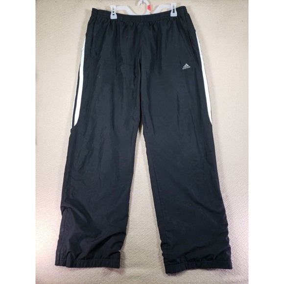 adidas Other - Adidas Track Pants Mens 34x32 Black 100% Polyester Elastic Waist Running Jogging